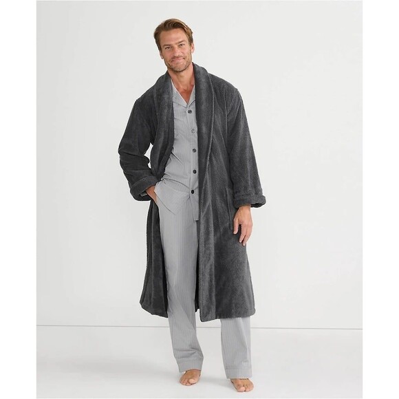 Lands' End Men's Calf Length Turkish Terry Robe Large - Picture 1 of 8